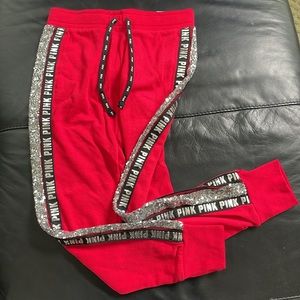 PINK red skinny jogger size XS